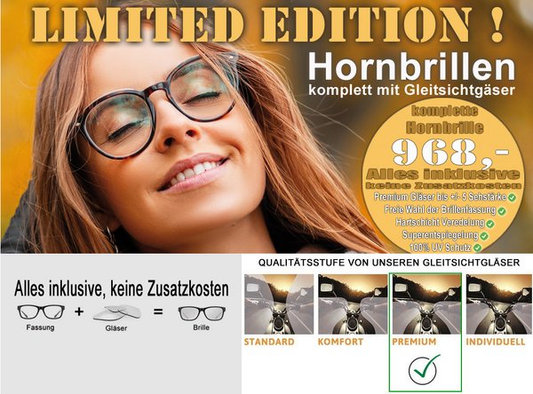 Gleitsicht-Hornbrillen