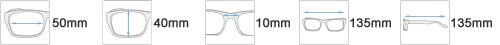 Klarsichtbrille mit Lesefenster (Edina)