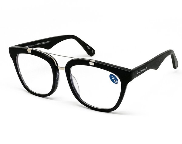 Brille mit Lesefenster & selbst tönenden Gläsern (Bratt)