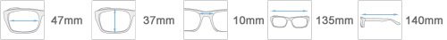 Brille mit Lesefenster & selbst tönenden Gläsern (Koni)
